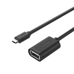 כבל 0.2m USB2.0 A Female to Micro B Male UNITEK