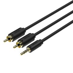 כבל אודיו איכותי 3.5ממ 1.5 מ’ ל 2*RCA	 UNITEK