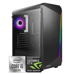 מחשב נייח גיימינג הכולל מעבד i5-10400 Intel, זכרון 16GB, כונן 512GB SSD, לוח Asus, כרטיס מסך GeForce GTX 1650S 6GB