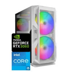 מחשב נייח גיימינג הכולל מעבד i5-11600 Intel, זכרון 16GB, כונן 500GB NVMe+2TB לוח Asus , כרטיס מסך RTX 3060 12GB