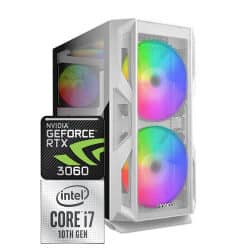 מחשב נייח גיימינג הכולל מעבד i7-10700 Intel, זכרון 32GB, כונן 1TB NVMe+1TB לוח Gigabyte , כרטיס מסך RTX 3060 12GB