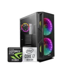 מחשב נייח גיימינג הכולל מעבד i7-10700F Intel, זכרון 16GB, כונן 500GB NVMe+1TB לוח Gigabyte , כרטיס מסך RTX 3060 12GB