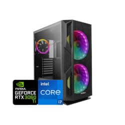 מחשב נייח גיימינג הכולל מעבד i7-11700F Intel, זכרון 16GB, כונן 500GB NVMe+1TB לוח Gigabyte , כרטיס מסך RTX 3060Ti 12GB