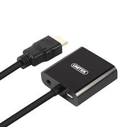 מתאם HDMI to VGA Converter כולל AUDIO  UNITEK