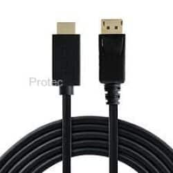 Protec DM137 כבל 1.8 מ’ DP זכר ל HDMI זכר