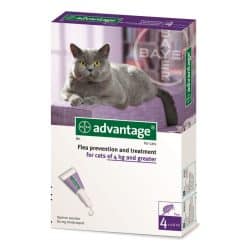 אדוונטאג’ להדברת פרעושים לחתולים מעל 4 ק”ג Advantage