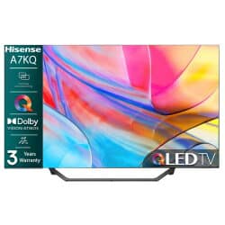 מסך hisense qled “55 4k 55a7kq