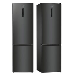 זוג מקררים מקפיא תחתון קומבי superior שחור gorenje nrk6202