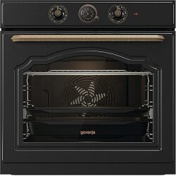 תנור בנוי רטרו שחור 60 77 ליטר gorenje bos6737clb