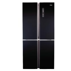 מקרר 4 דלתות hrf5500fb זכוכית שחורה haier