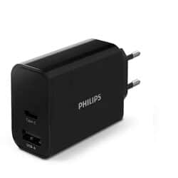 ראש מטען לקיר 2 כניסות usb שחור philips dlp2621/12