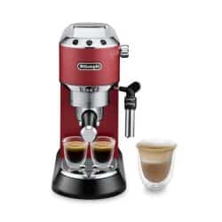 מכונת קפה מקצועית עם מקציף חלב delonghi ec685r – אדום