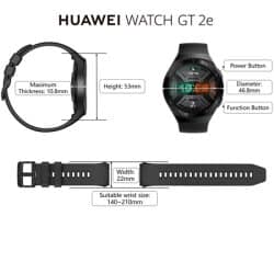 שעון ספורט חכם huawei smart watch gt 2e black b19s שחור