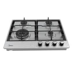 כיריים גז 4 להבות 60 ס”מ 60sj402 cast iron נירוסטה 6741 midea