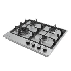 כיריים גז 4 להבות 60 ס”מ 60sj402 cast iron נירוסטה 6741 midea