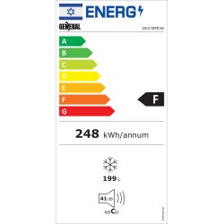 מקפיא תעשייתי שוכב  ge270mcw לבן 76190 general