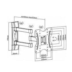 זרוע מפרקית לטלוויזיה עד 50 אינטש eazo e2449