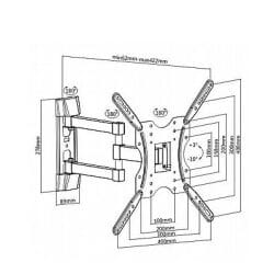 זרוע מפרקית לטלוויזיה עד 55 אינטש eazo e4456