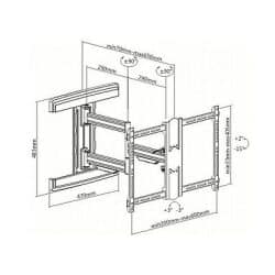 זרוע מפרקית לטלוויזיה  עד 80 אינטש eazo vip6480