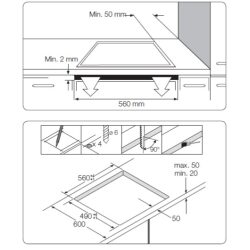 כיריים אינדוקציה סליידר 4 להבות 60 ס”מ samsung nz64h37070k