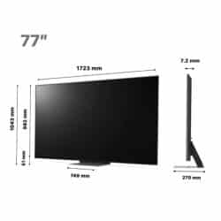 מסך טלוויזיה 77″ oled 4k uhd מעבד α7 דור 6 עם בינה מלאכותית (ai)lg oled77b36la smart