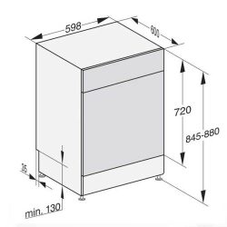 מדיח כלים 3 מפלסים g5110 scw לבן מילה miele