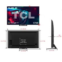 מסך טלוויזיה 55″ tcl 4k 55c745 qled