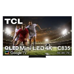 מסך 55″ tcl 55c835 google tv qled mini led 4k