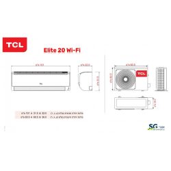 מזגן tcl elite20 btu 15617 wifi