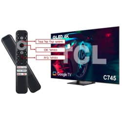 מסך tcl qled  65″ 4k 65c745