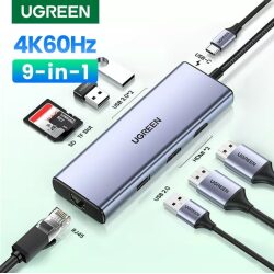 תחנת עגינה שתי יציאות UGREEN HDMI