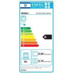 תנור בנוי 60 טורבו משולב eb-56ecgx נירוסטה muller